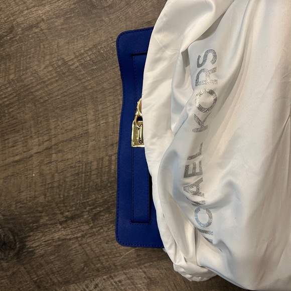 Michael Kors Large Saffiano Leather Sapphire Satchel Purse - Picture 6 of 7